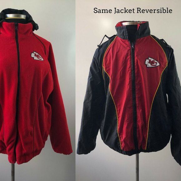 NFL Other - NFL KC Chiefs Fleece Nylon Reversible Jacket